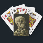 Skull with Cigarette by Van Gogh Playing Cards<br><div class="desc">Van Gogh's Expressionist Paintings: Skull with Burning Cigarette  Canvas Painting</div>