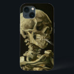 Skull with Cigarette Van Gogh iPhone 13 Case<br><div class="desc">Van Gogh&#39;s Expressionist Paintings: Skull with Burning Cigarette Canvas Painting</div>