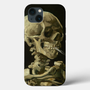 Skull with Cigarette Van Gogh iPhone 13 Case