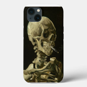 Skull with Cigarette Van Gogh iPhone 13 Case