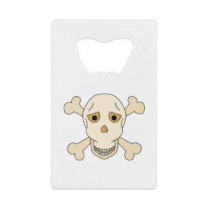 Skull with Crossbones Credit Card Bottle Opener