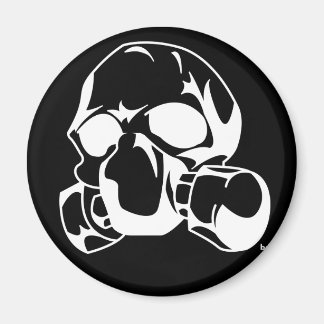 Skull with Gas Mask Magnet