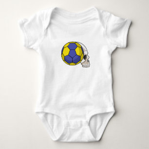 Skull with Handball Sports Baby Bodysuit