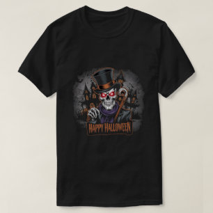 Skull with hat: Happy Halloween T-Shirt
