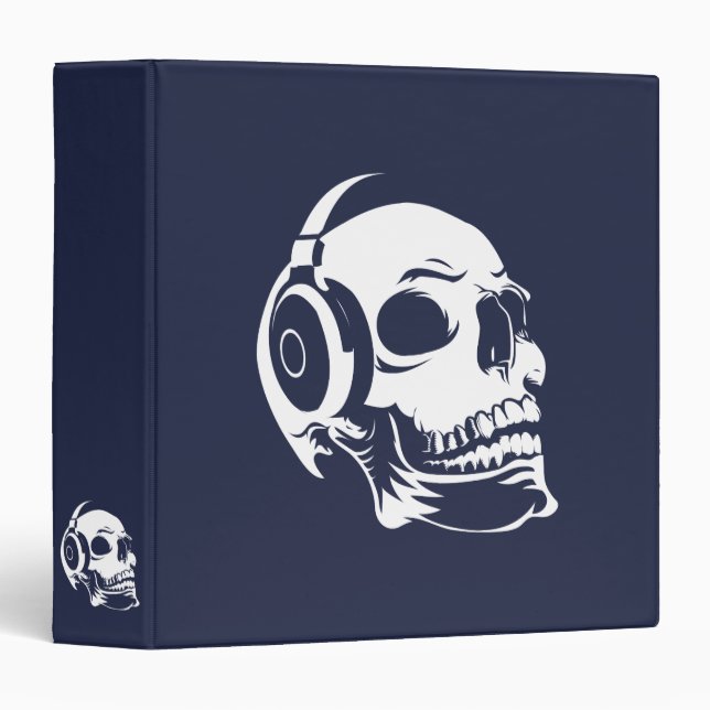 Skull with headphones binder (Front/Spine)