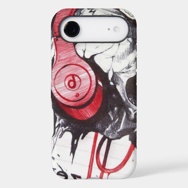 Skull with Headphones Design (Back)