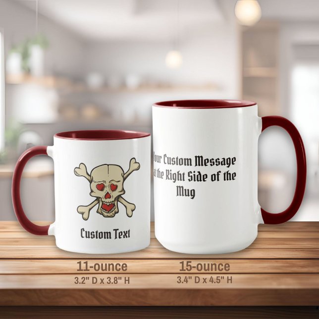 Skull with Hearts Mug (Creator Uploaded)