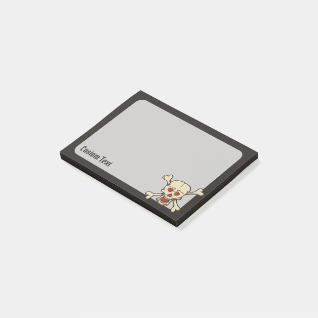 Skull with Hearts Post-it Notes (Angled)