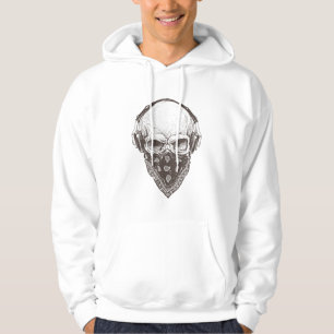 Skull with Paisley Bandana - Halloween Hoodie