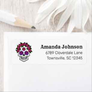 Skull with Roses Return Address