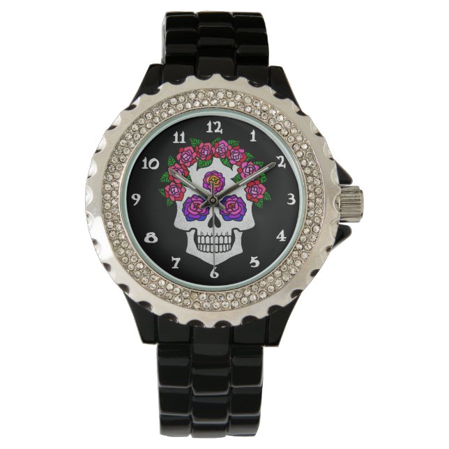 Skull with Roses Watch (Front)