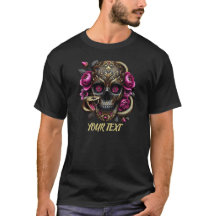 SKULL WITH SNAKE CUSTOMIZED T-SHIRT