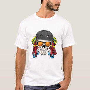 Skull with Sunglasses & Inline skates T-Shirt