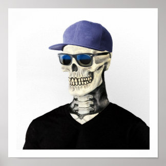 Skull with Swagger Poster