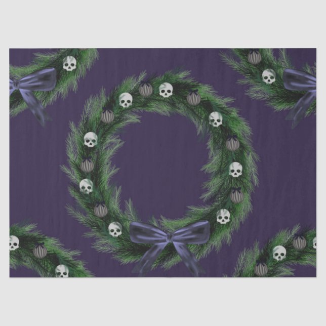 Skull Wreath Tissue Paper (Front)