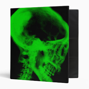 Skull X-Ray Black & Neon Green Binder