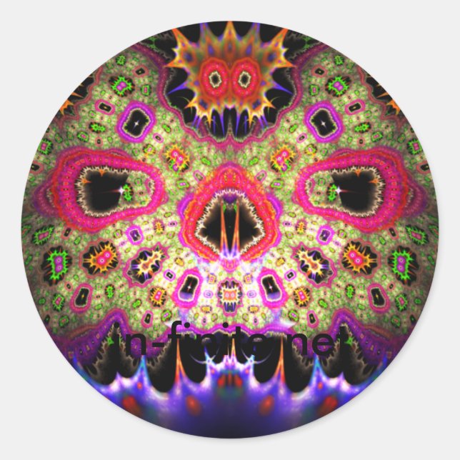 SkullFace Classic Round Sticker (Front)