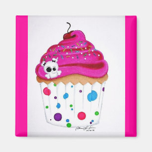 Skullie Cupcake Magnet