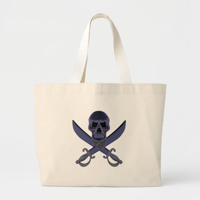 skullknife large tote bag (Front)
