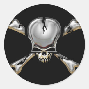 SkullnBonezX Classic Round Sticker