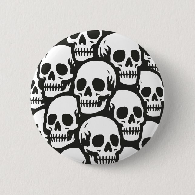 Skulls 2 Inch Round Button (Front)