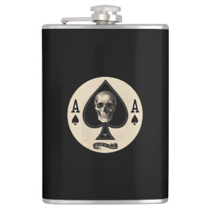 Skulls & Ace of Spades flask