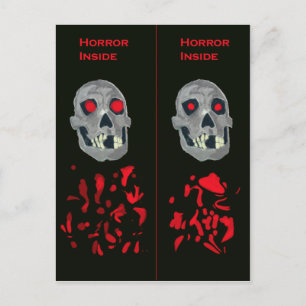 Skulls and Blood Bookmark Postcard