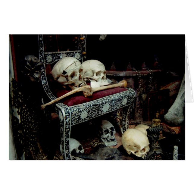 Skulls and Bones on Throne (Front Horizontal)