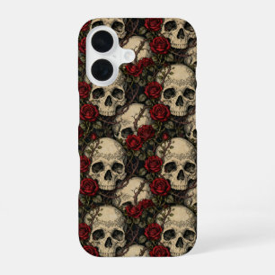 Skulls and Briar Rose iPhone 16 Case