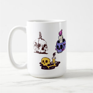 Skulls and Candles Illustration Set Coffee Mug