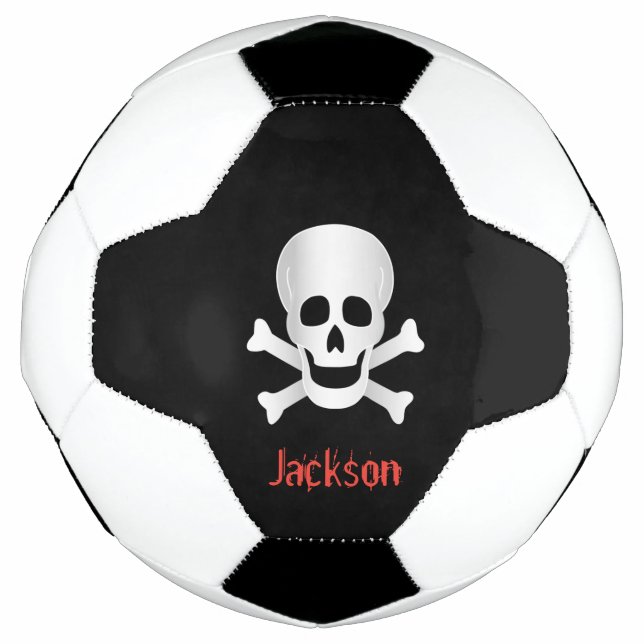 Skulls And Crossbones Soccer Ball (Front)