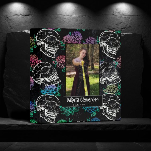 Skulls and Dark Roses | Funky Glam Graduation Binder (Creator Uploaded)
