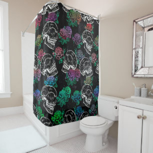 Skulls and Dark Roses   Funky Glam Ombre Grunge