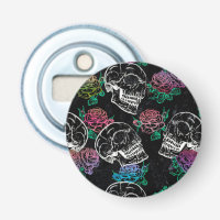 Skulls and Dark Roses | Funky Glam Ombre Grunge