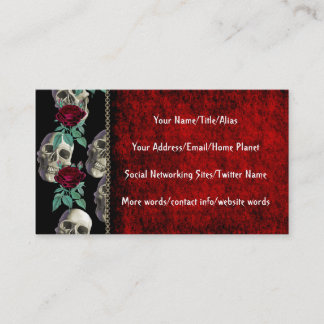 Skulls and Flowers Business Card