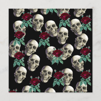 Skulls and Flowers Invitation