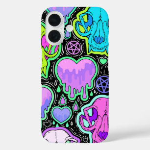 Skulls and hearts iPhone 16 case
