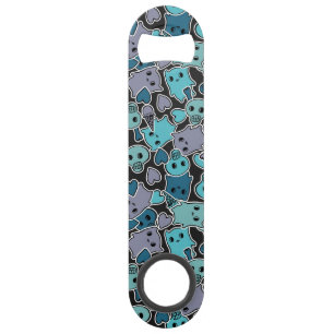 Skulls, and hearts on black background 2 bar key