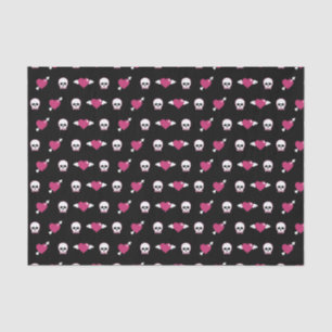 Skulls and hearts tissue paper