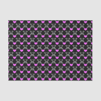 Skulls and Hearts Tissue Paper
