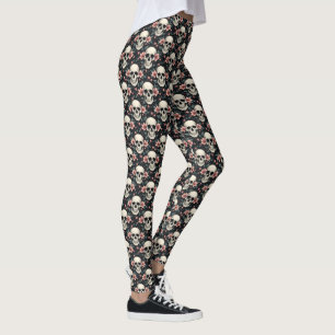 Skulls and Hellebores Leggings