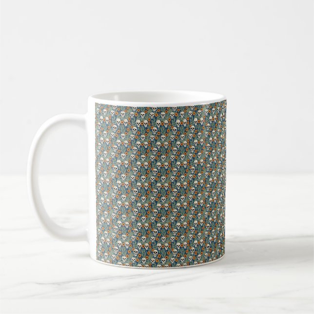 Skulls and Marigolds Mug (Left)