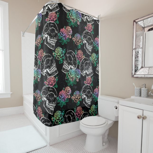 Skulls and Ombre Roses | Gothic Glam Pastel Grunge (In Situ)