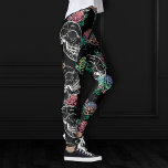 Skulls and Ombre Roses | Gothic Glam Pastel Grunge Leggings<br><div class="desc">#abstractart Feminine 90s gothic grunge in a seamless pattern of chalk sugar skulls accented with soft ombre pastel roses on a crushed velvet chalkboard texture background inspired by Halloween and Mexican Day of the Dead (dia de los muertos). The modern contemporary mixed medium design adds the perfect pop of colour...</div>