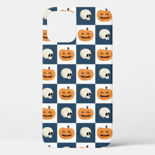 Skulls and Pumpkins Checks iPhone 12 Case