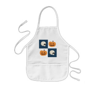 Skulls and Pumpkins Kids Apron