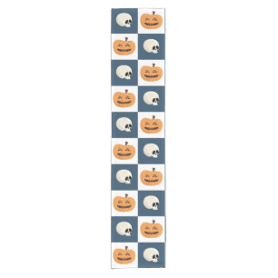 Skulls and Pumpkins Short Table Runner