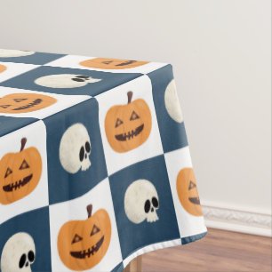 Skulls and Pumpkins Tablecloth