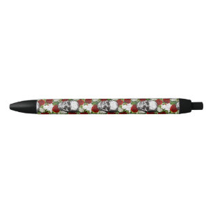 Skulls and Roses Black Ink Pen