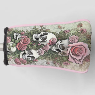 Skulls and Roses Golf Head Cover